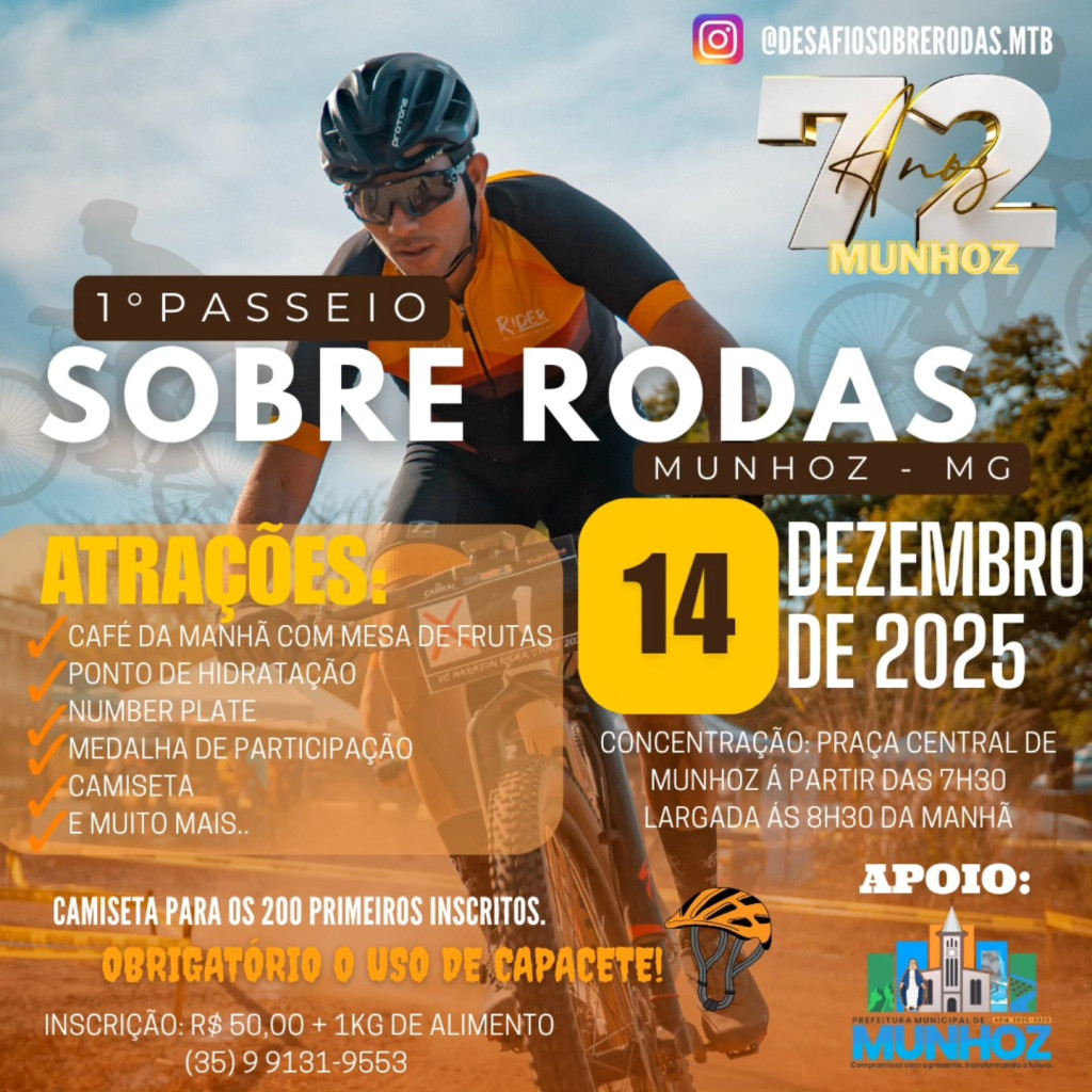 1º Passeio Ciclístico de Munhoz-MG.